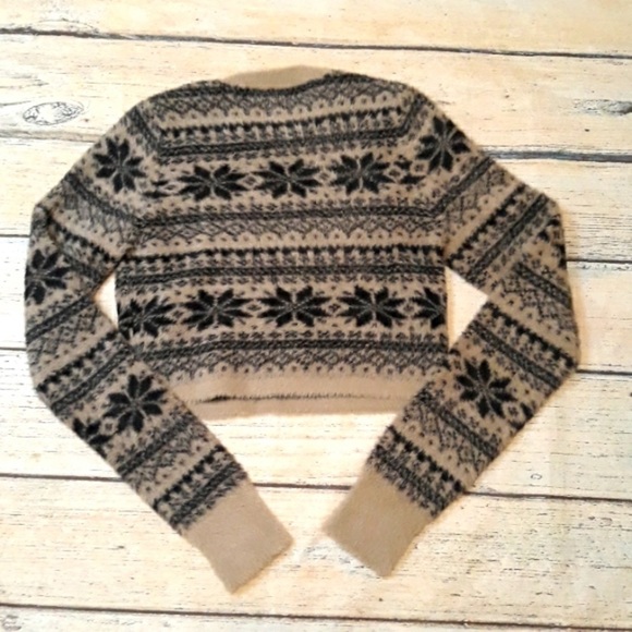 Free People fair isle cropped sweater size XS - Picture 5 of 6